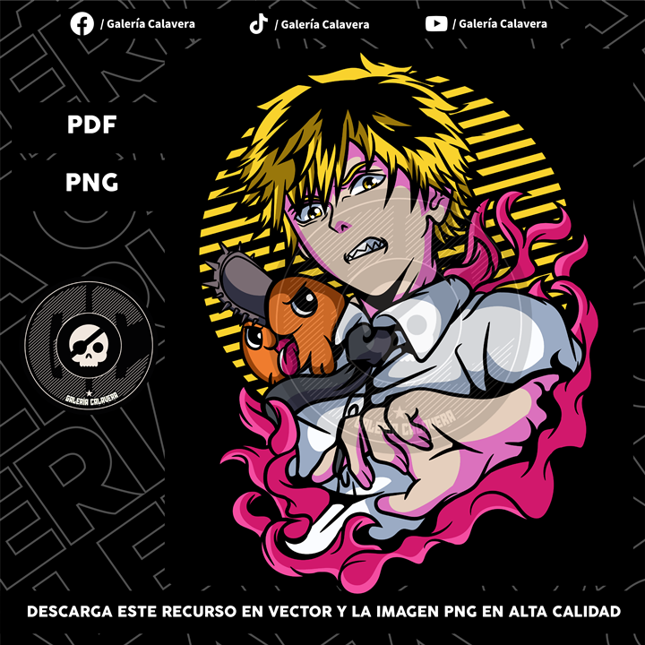 Denji Pochita Anime DTF