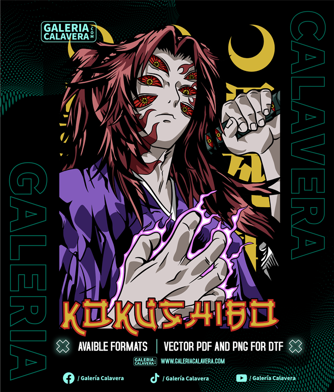 KNY Kokushibo Vector PDF