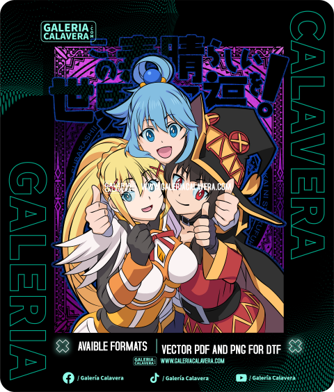Konosuba Darkness Aqua Megumi