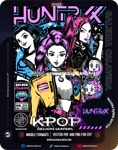 Huntrix Posterized Art