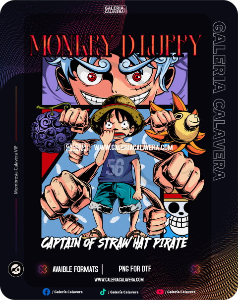 DTF Design Luffy Capitan