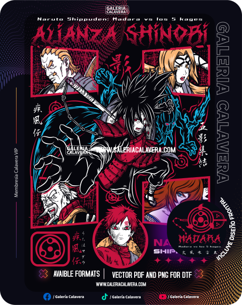 Madara Vs 5 Kages