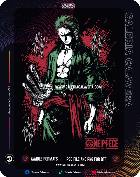 Zoro Anime Reducted DTF